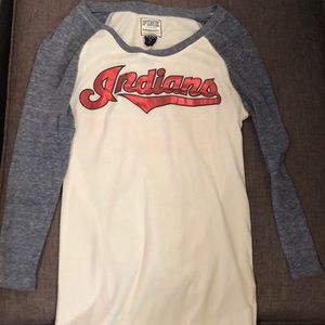 Pink Cleveland Indians baseball tee